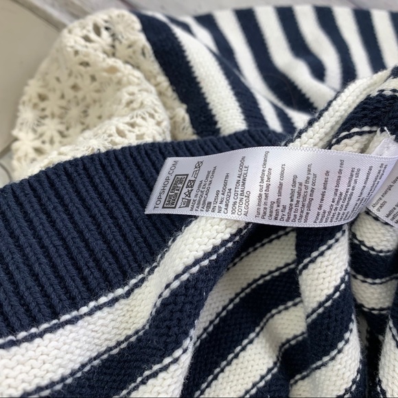 TopShop Striped Crochet Flower Sweater 2 - Picture 10 of 10